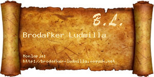 Brodafker Ludmilla névjegykártya